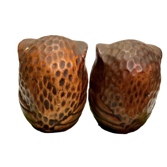 VTG MCM OWL SALT AND PEPPER SHAKERS BY TREASURE CRAFT CERAMIC BIG EYES USA - Picture 2 of 4